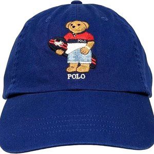 NEW Polo Ralph Lauren BEAR Baseball Cap Blue